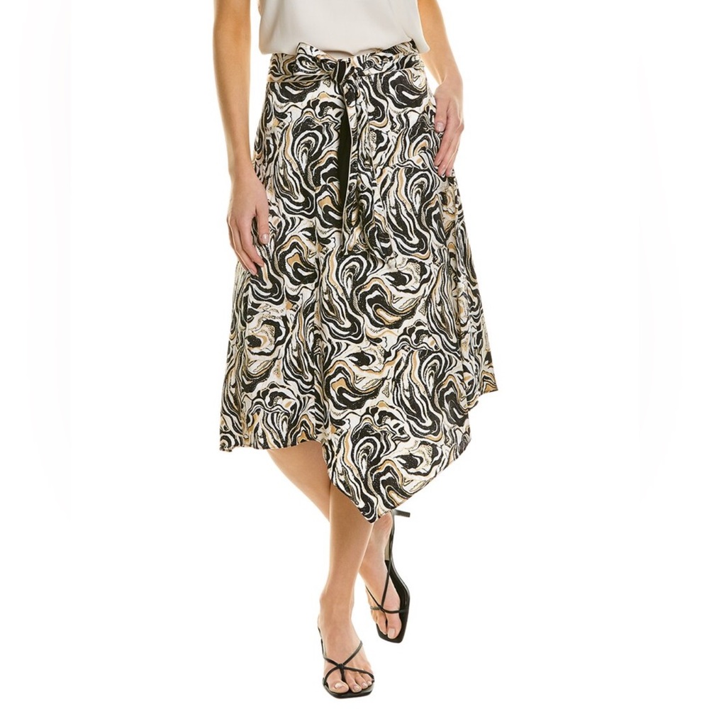 Diane von Furstenberg Astoria skirt in marble black new sz 14